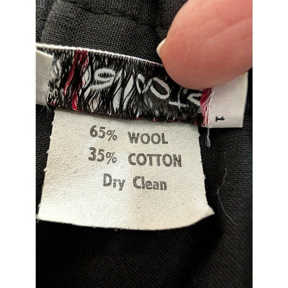 Vintage Talbots Red and Black Patchwork Plaid Wool Velvet Maxi Skirt Size Small - Picture 8 of 8